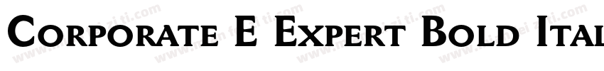 Corporate E Expert Bold Italic OsF字体转换